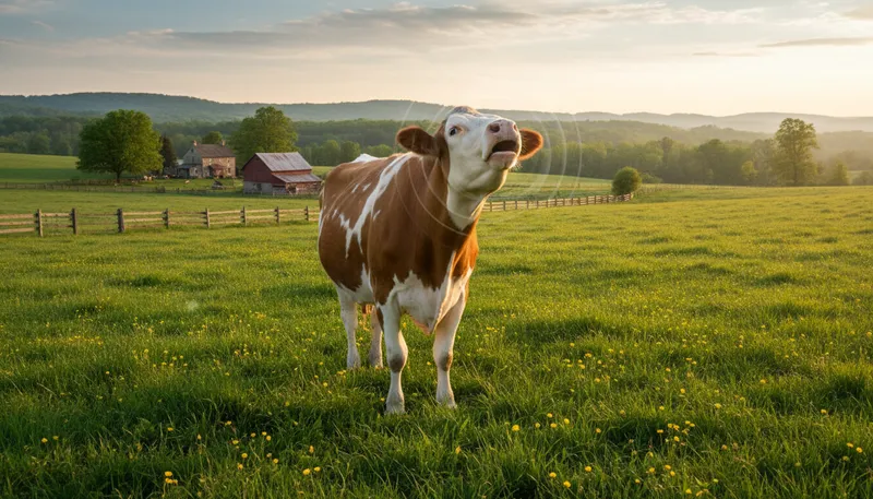 Illustration of moo: The sound made by a cow.