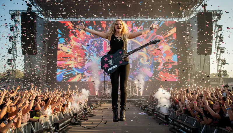 Illustration of lavigne: A surname, often associated with singer Avril Lavigne.