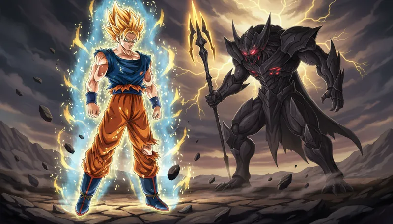 Illustration of goku: a popular character from Dragon Ball series.