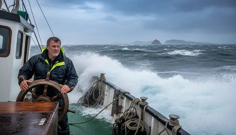 Illustration of skipper: A person who leads a boat or ship.