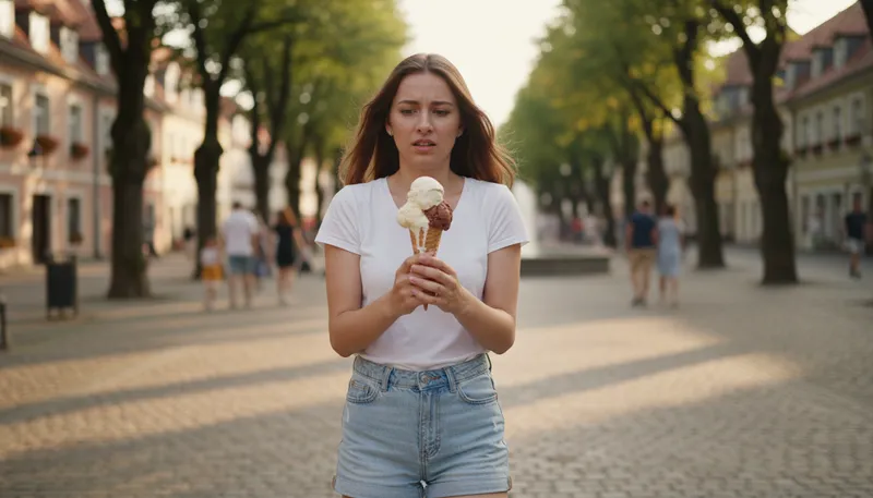 Illustration of cone: a type of ice cream holder