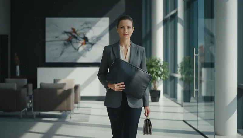 Illustration of portfolio: case for carrying important documents.