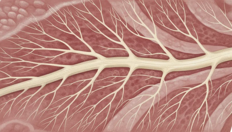 Illustration of rami: branches of a nerve or blood vessel