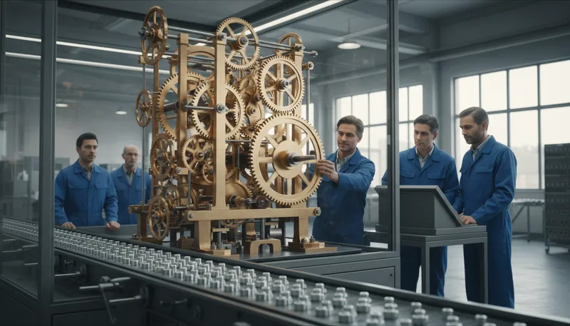 Illustration of clockwork: Mechanisms that operate like a clock.
