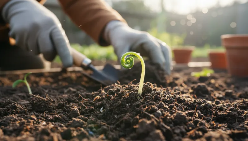 Illustration of sprout: A young plant beginning to grow.