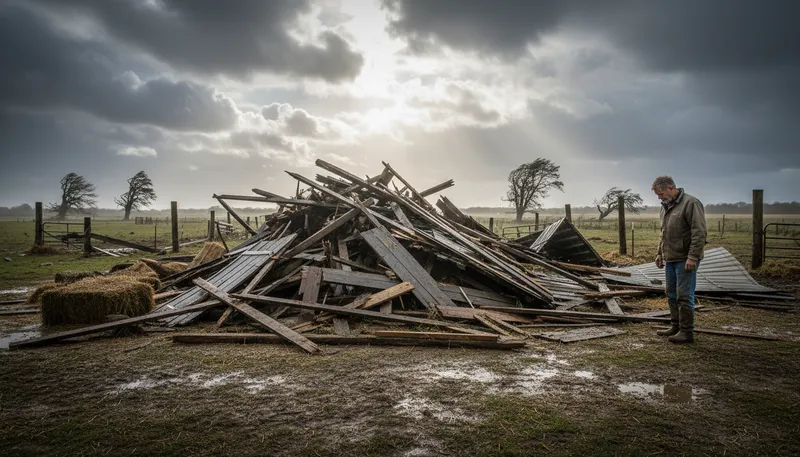Illustration of level to the ground: to completely destroy a structure