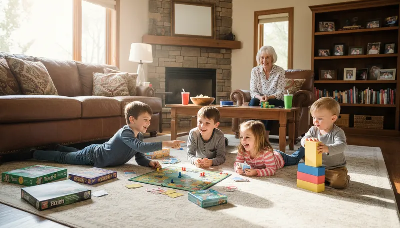 Illustration of grandkids: Children of one's own children.