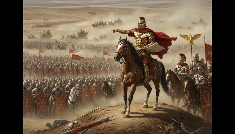 Illustration of crassus: An ancient Roman politician and general.