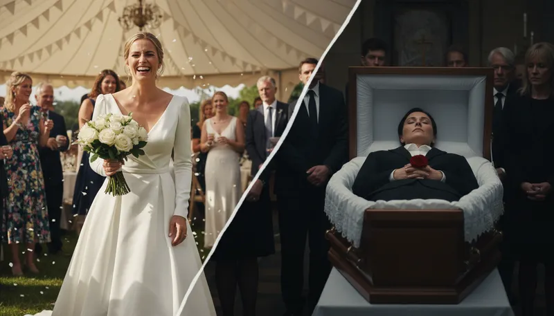 Illustration of the bride at every wedding and the corpse at every funeral: a person always present at significant events