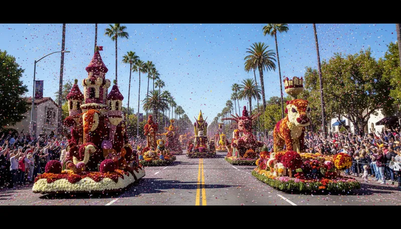 Illustration of pasadena: A city in California known for flowers.