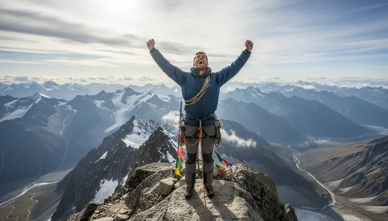 Illustration of pinnacle: The highest point or peak of something.