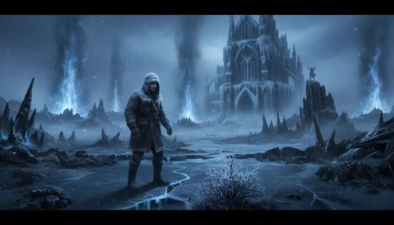 Illustration of cold day in hell: an unlikely event to happen