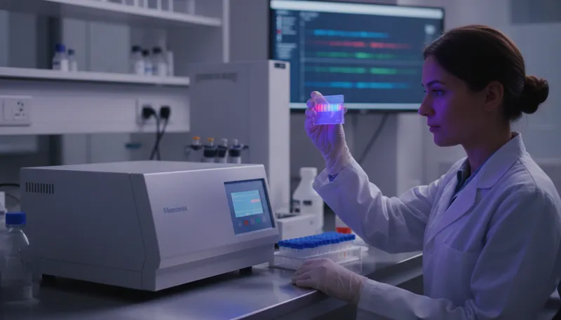 Illustration of pcr: A technique to amplify DNA sequences.