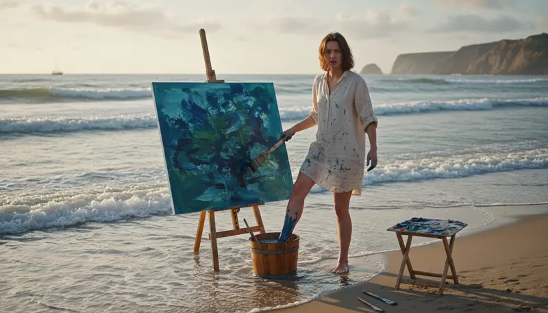 Illustration of get one's feet wet: try something for the first time