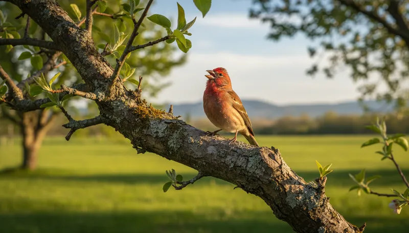 Illustration of finch: a small bird with a short, stout beak.