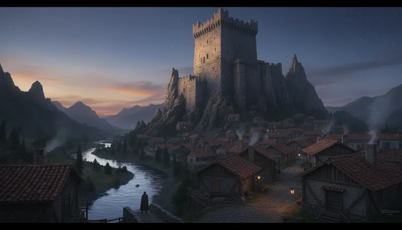 Illustration of hightower: A tall structure or building.