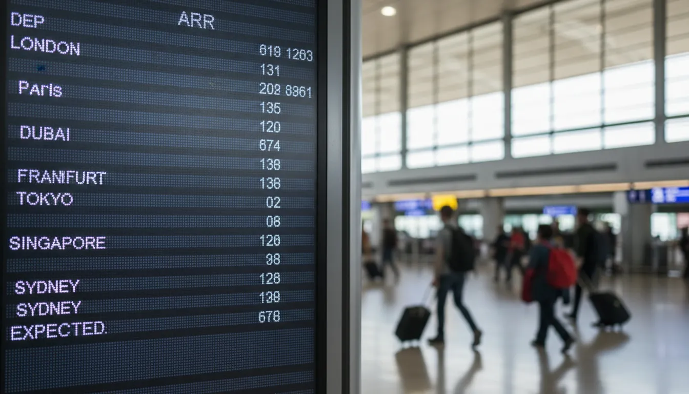 arr 일러스트: An abbreviation for 'arrival' in travel.