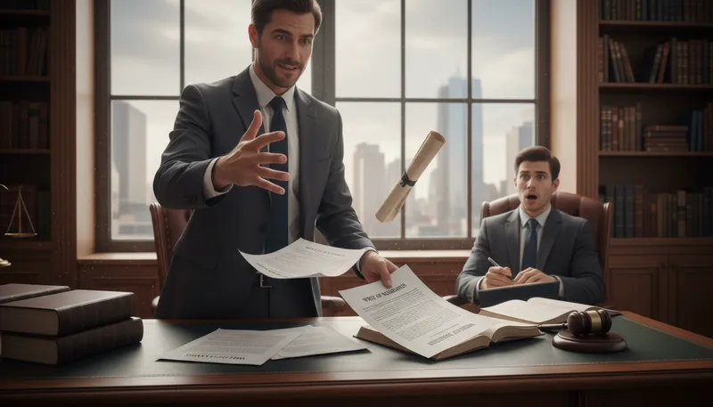 Illustration of drop the writ: to formally cancel a legal document