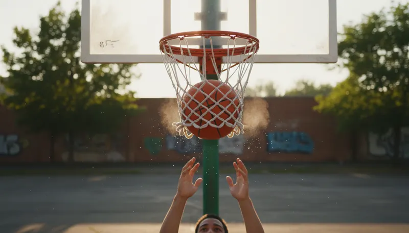 Illustration of swish: A soft, sweeping sound or movement.