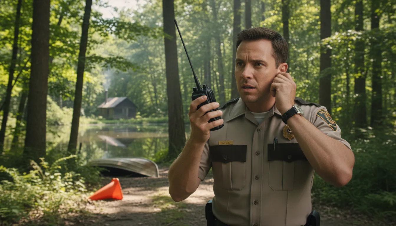 walkie 的插图：A portable two-way radio.