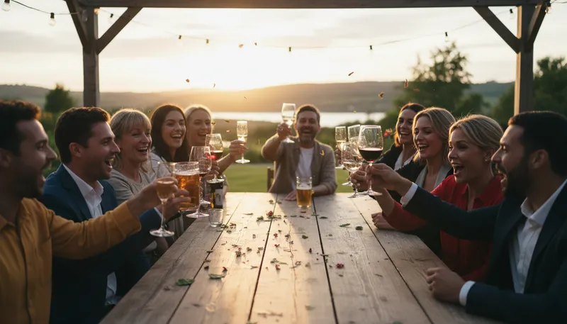 Illustration of to your health: a toast wishing good health