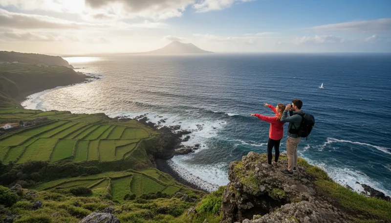 Illustration of azores: A group of islands in the Atlantic Ocean.