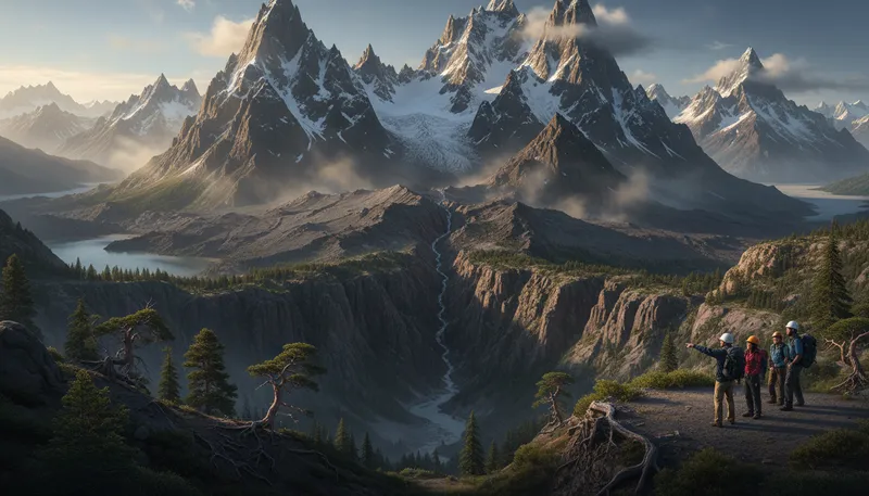 Illustration of subduction: The process of one tectonic plate sliding under another.