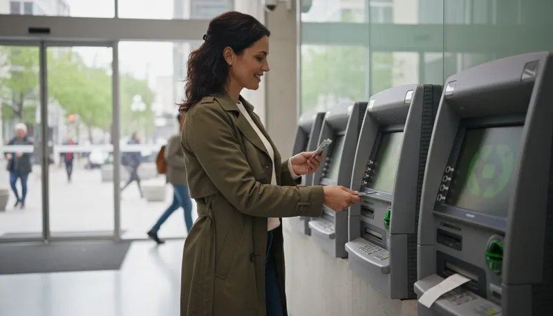 Illustration of atms: Machines that dispense cash to users.