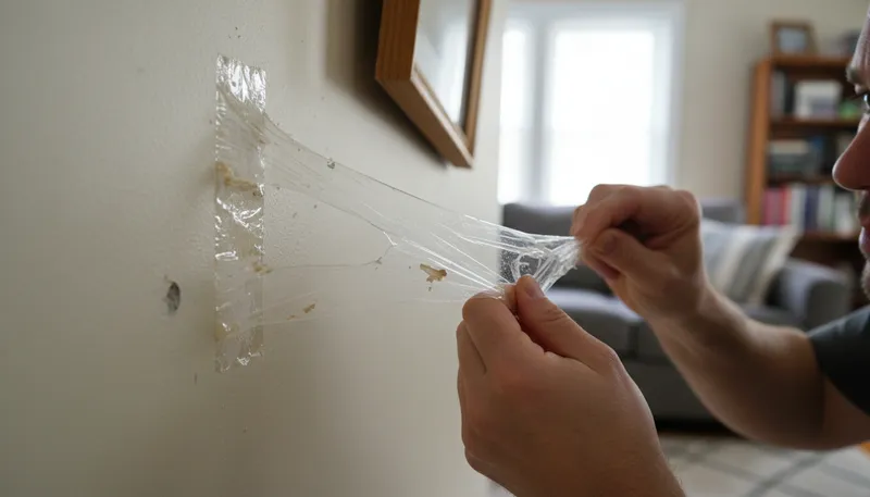 Illustration of sticky: having a glue-like quality that adheres