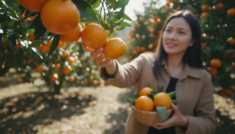 Illustration of mandarin: A type of orange or Chinese language.