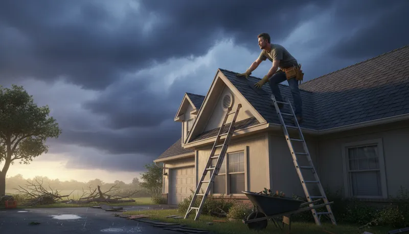 Illustration of contractor: A person who builds or repairs structures.