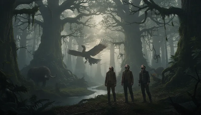 Illustration of primeval: Relating to the earliest ages of the world.