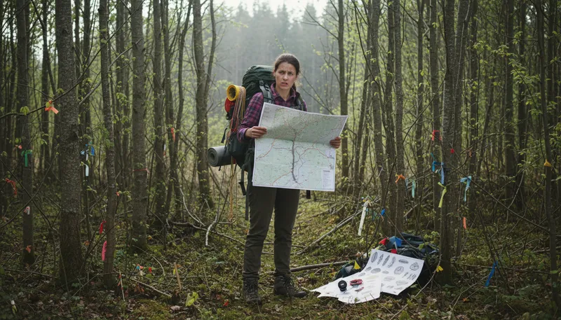 Illustration of miss the forest for the trees: Focus on details and overlook the bigger picture.