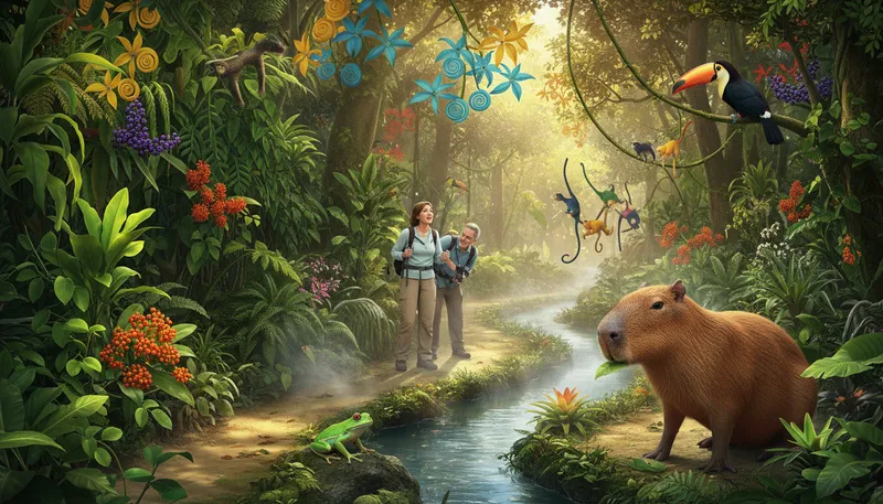 Illustration of ecological: Related to the relationships between living things and environment.