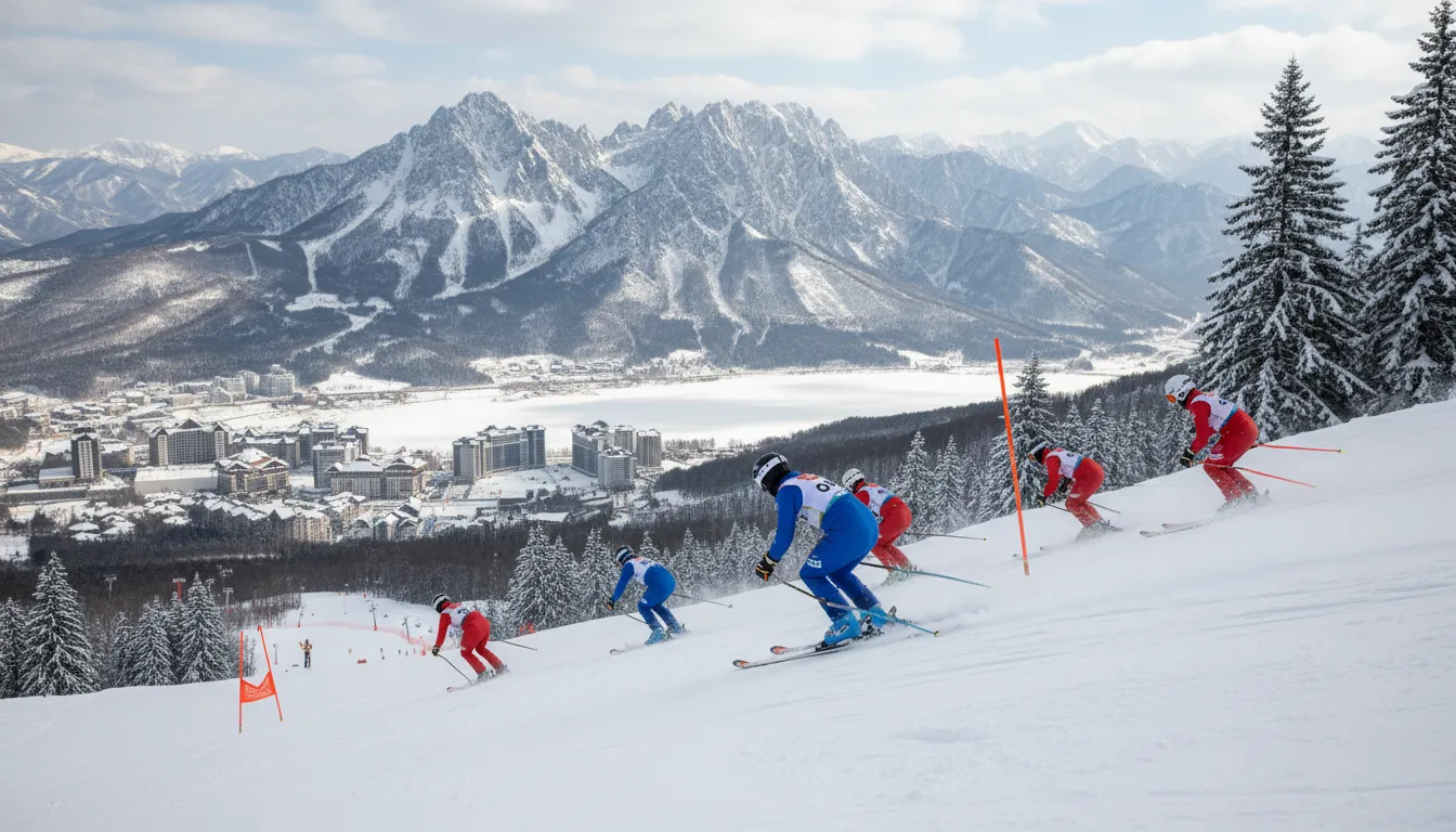 Pyeongchang 的插图：City in South Korea known for winter sports.
