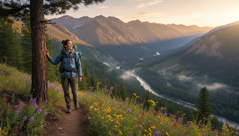 Illustration of missoula: city in Montana known for its outdoor activities.