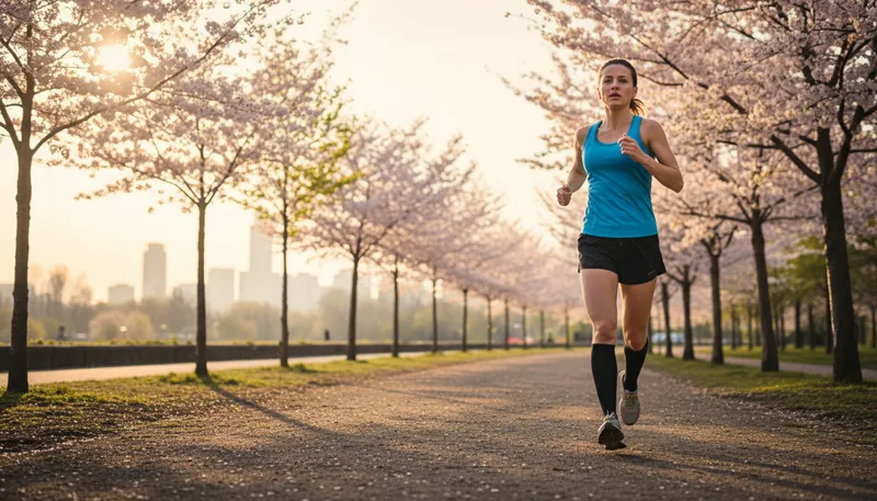 Illustration of marathon: A long-distance running race.