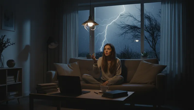Illustration of electricity: The energy that powers devices and lights.