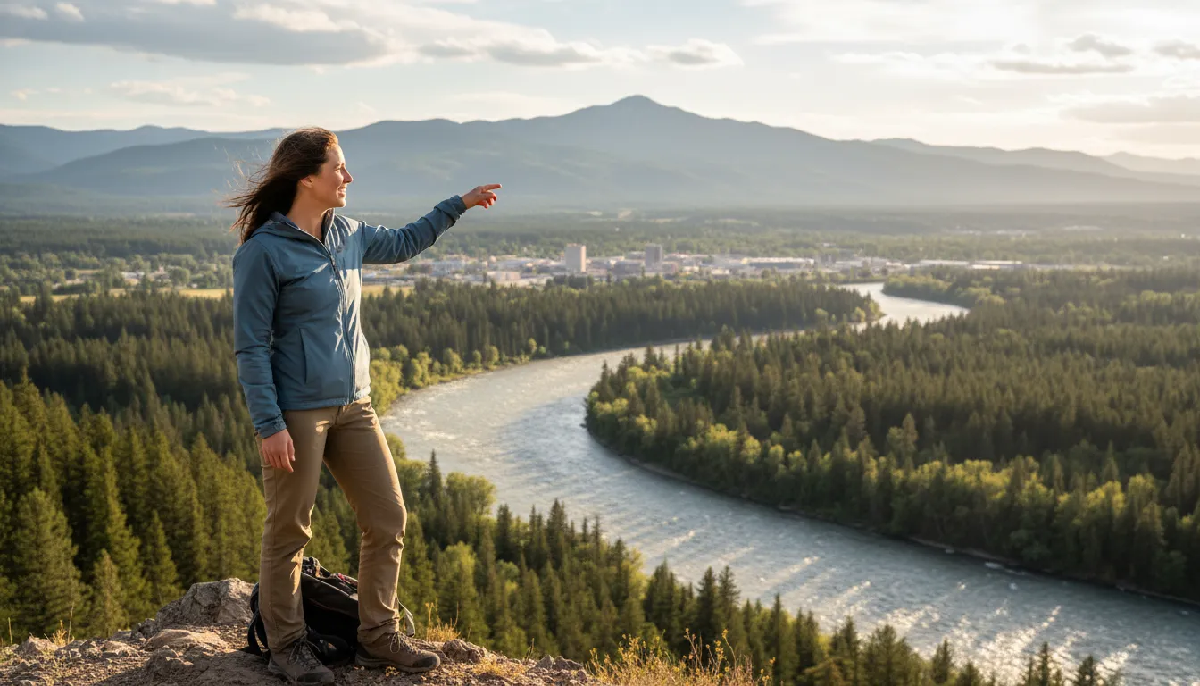 Illustrazione di Missoula: city in Montana known for its outdoor activities.