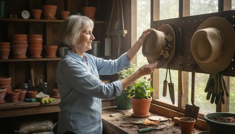 Illustration of hang up one's hat: To stop working or retire.