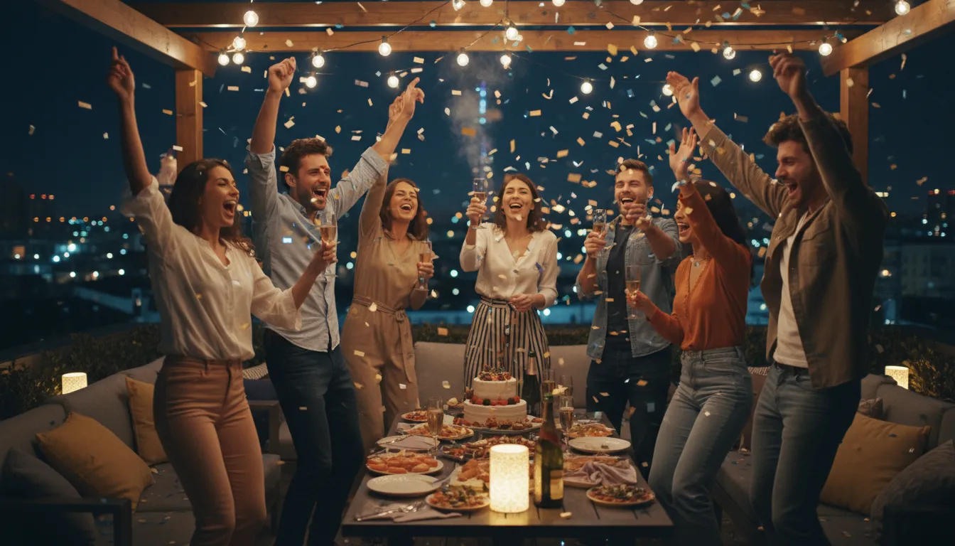 whoop it up का चित्र: to celebrate or have a good time