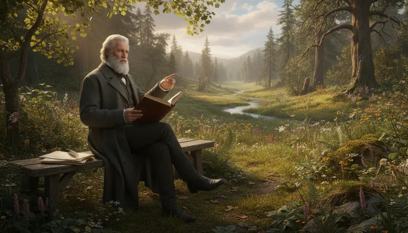 Illustration of longfellow: An American poet known for his narratives.