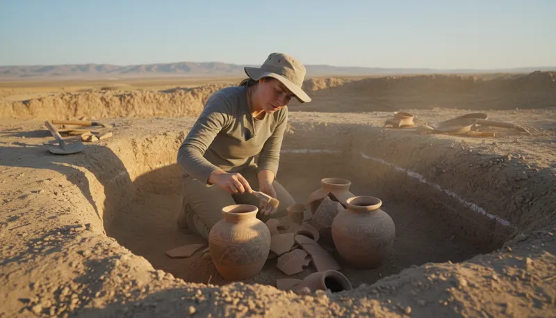 Illustration of excavation: The process of digging up something valuable.