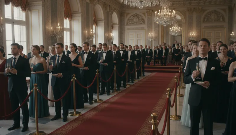 Illustration of stand on ceremony: to be formal or polite in behavior