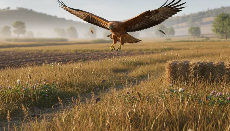Illustration of hawk: A bird of prey known for its keen sight.