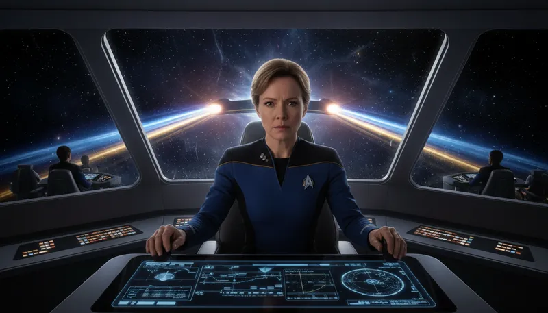 Illustration of janeway: A surname or a fictional character's name.