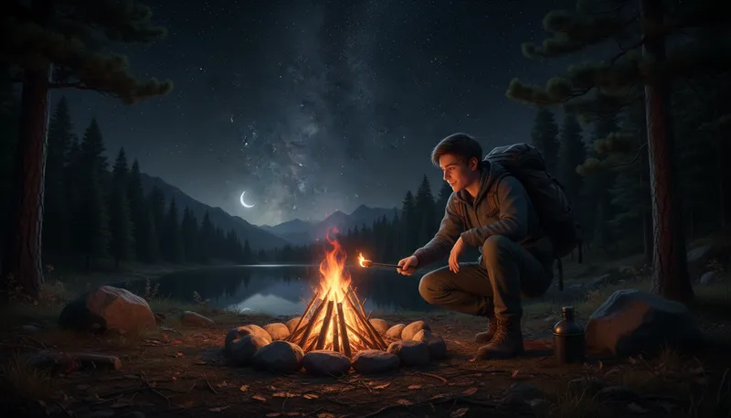 Illustration of pyro: A person with a fascination for fire.