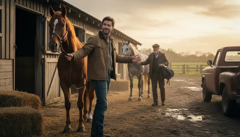 Illustration of see a man about a horse: To go out for a private matter.