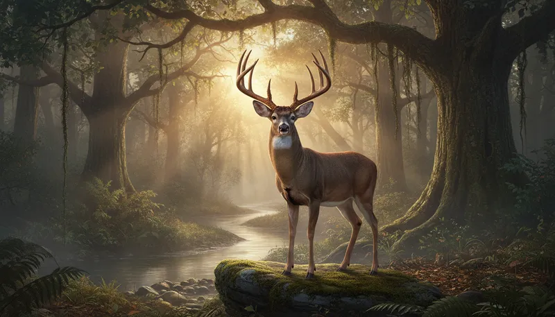 Illustration of antler: A bony growth on the heads of male deer.