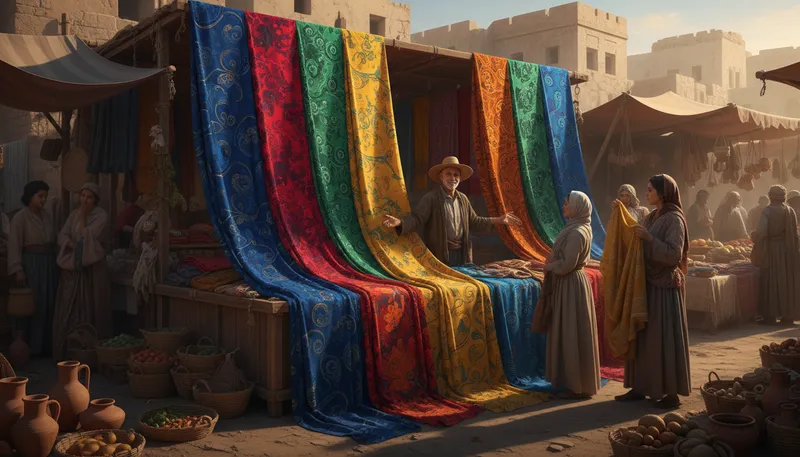 Illustration of merchant: A person who sells goods for profit.